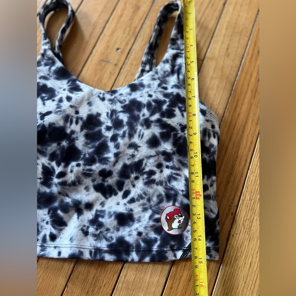 buc ees Sports Bra Tank Top Women’s Size Small Black White Tie Dye Logo - Picture 5 of 7